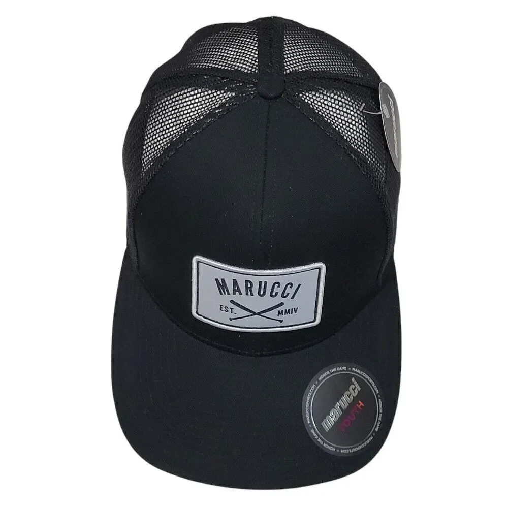 Marucci Baseball Hat Youth Snapback Adjustable Crosspatch‎ Trucker Cap Mesh Back